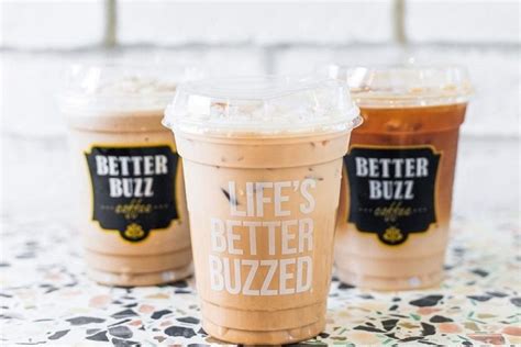 Better buzz coffee near me - Mint Infused Iced Coffee espresso, muddled mint, raw natural cane sugar & heavy cream. Moroccan Spice Iced Coffee espresso, spices, raw natural cane sugar & cream. Hazelnut Divinity® our white chocolate mocha with a touch of hazelnut. Killer Bee® coffee + espresso. Honey Latte. Vanilla Latte. Vanilla Bean Latte. Mocha Latte. White Mocha Latte ... 